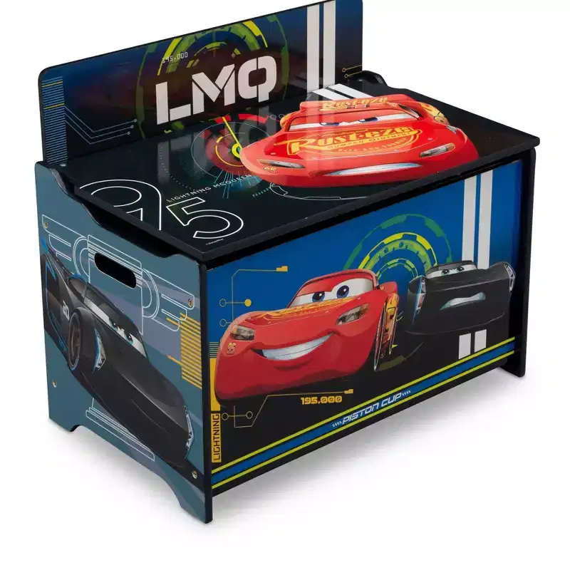 Multicolor Cars-Themed Kids Toy Box, 1 Child