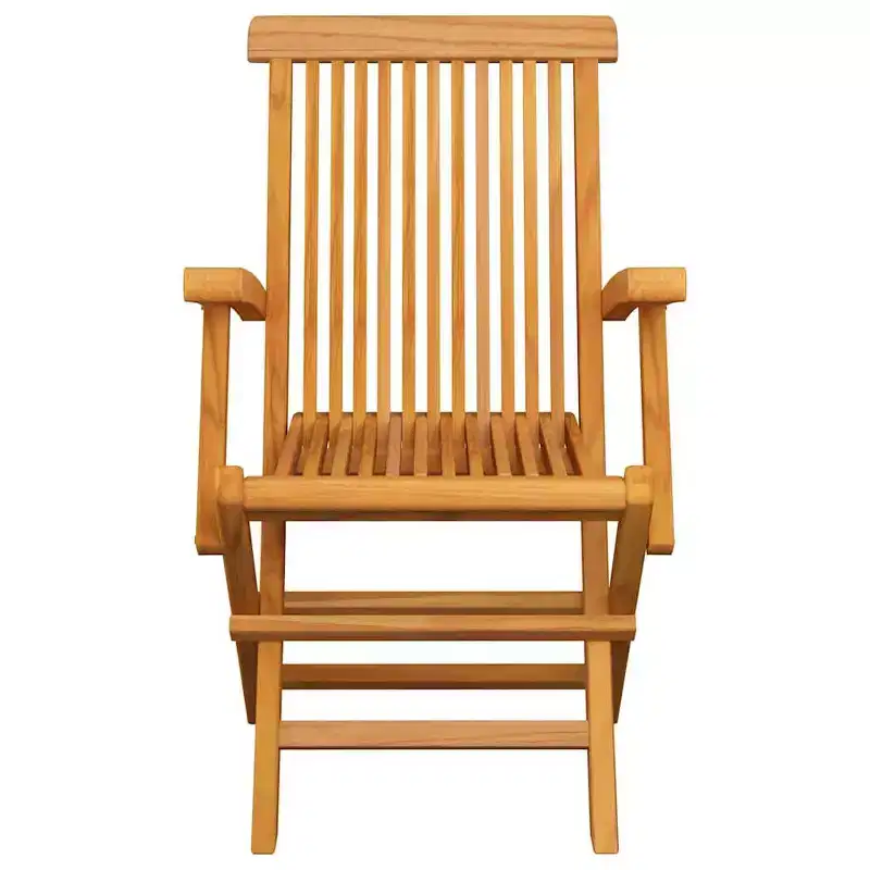 vidaXL 2X Solid Acacia Wood Patio Chairs with Taupe Cushions - Foldable Garden, Terrace and Patio Seating