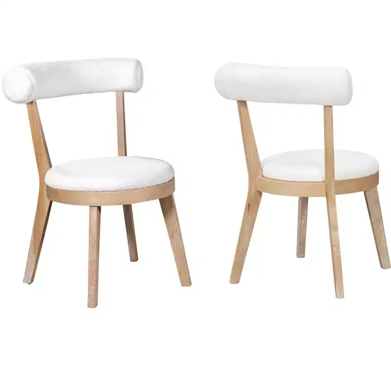 Set of 2 Dining Chair Upholstered Dinner Chair Armless Chairs with Padded Seat - Modernluxe
