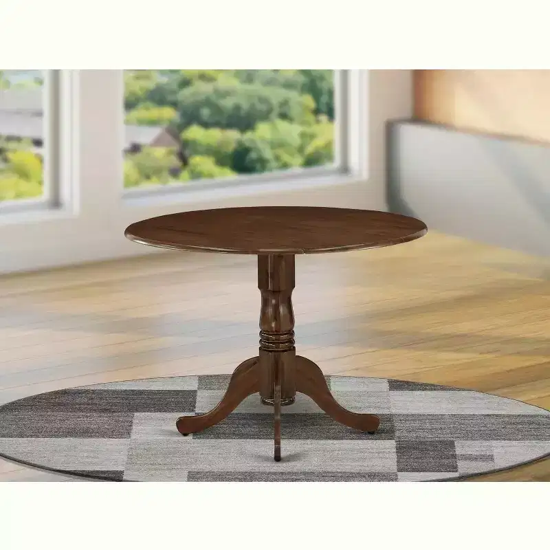 Black / Natural / Walnut Drop-Leaf Dining Table – Seats up to 4