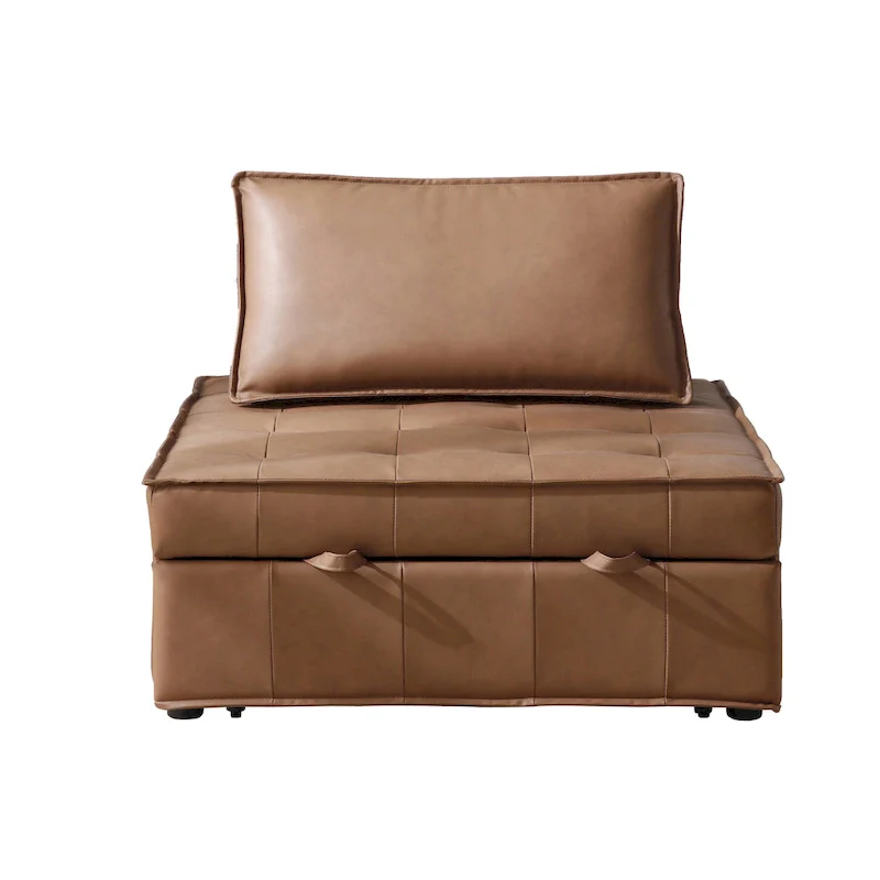 Convertible Ottoman Sofa Bed with Removable Backrest