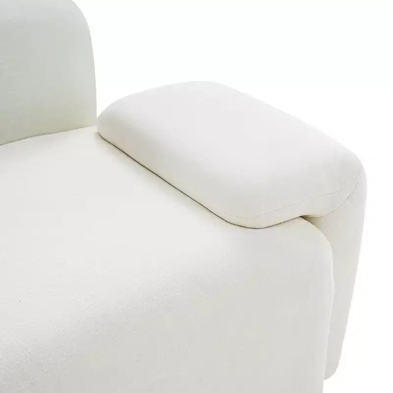 Christopher Knight Home Alvis Modern 122 Curved Fabric Upholstered 4-Seater Sofa Couch with 3 Pillows