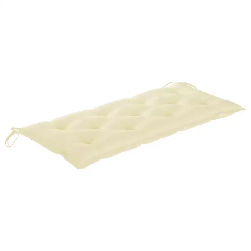 Garden Bench Wooden finish with cream cushion