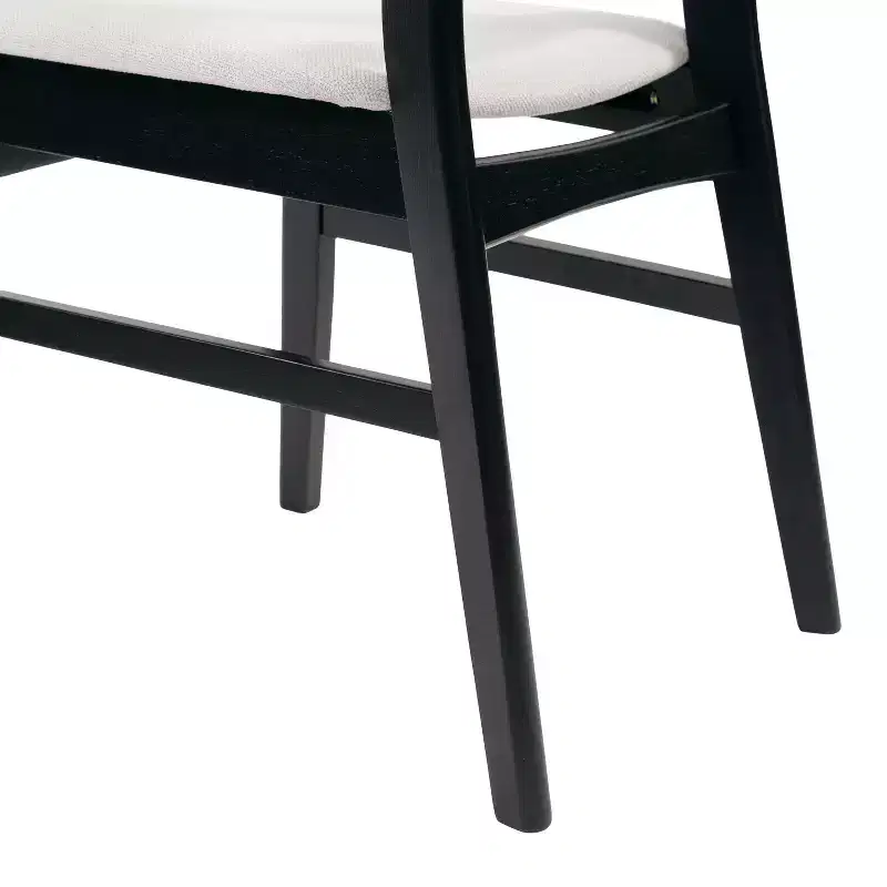 Mid-Century Modern Dining Chairs Set of 2, Round Upholstered with Curved Back & Metal Legs, Boucle Kitchen Dining Room Side Chairs