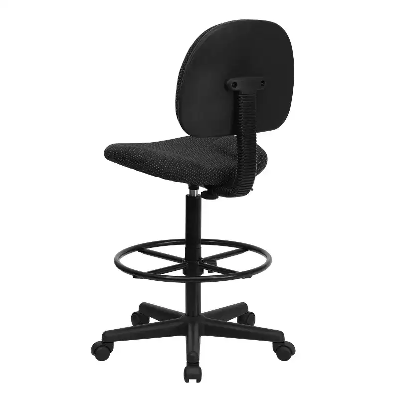 Adjustable Drafting Chair – Two Cylinder Heights, Mid-Back, Upholstered, 250 lb Capacity