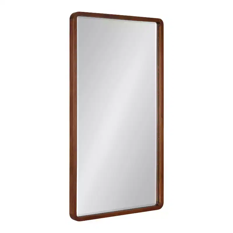Wood Radius Rectangle Wall Mirror