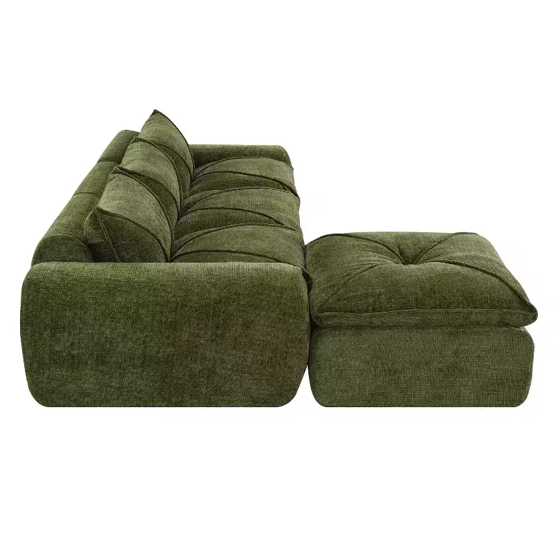 Whisen 116 Modular 4-Seat Sofa Bed, Spacious Foam Filled, Elderly/Baby Safe, No Assembly, Free Combination