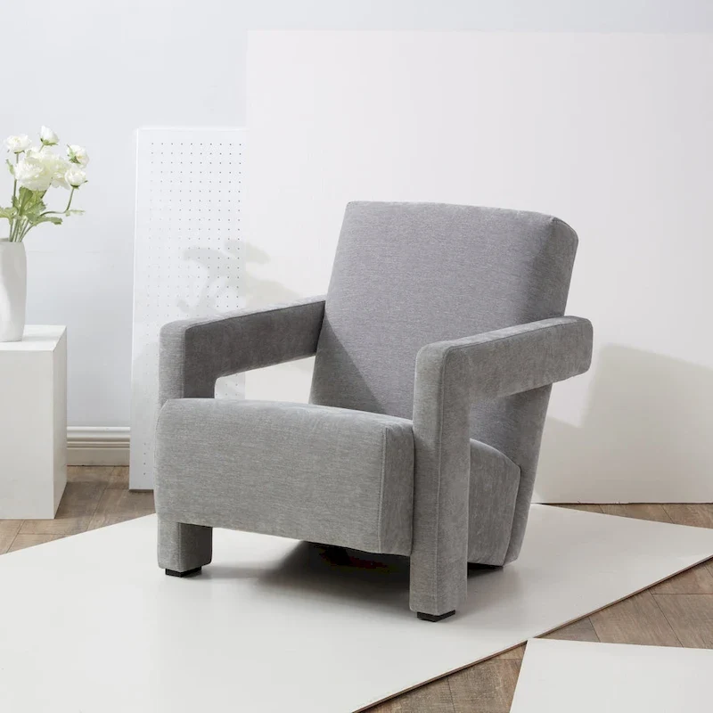 SAFAVIEH Couture Joffrette Modern Velvet Accent Chair - 27 In. W x 35 In. D x 30 In. H - 27Wx35Dx30H