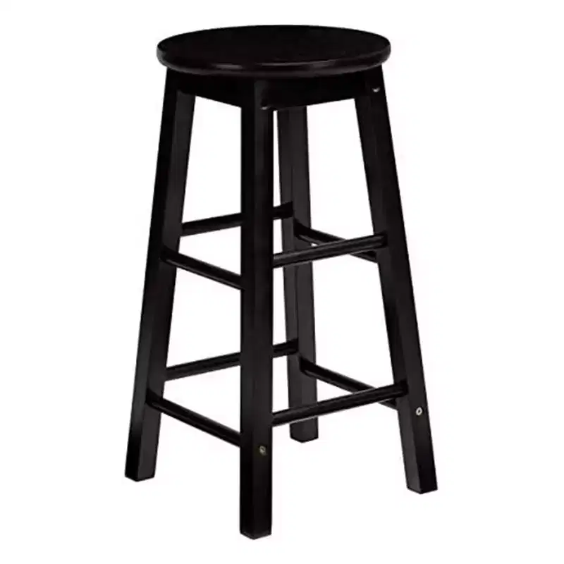 PJ Wood Classic Round-Seat 29 Inch Tall Kitchen Bar Stools