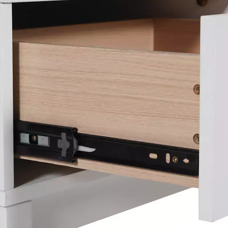 Wood Kids Nightstand with Single Drawer & Open Shelf