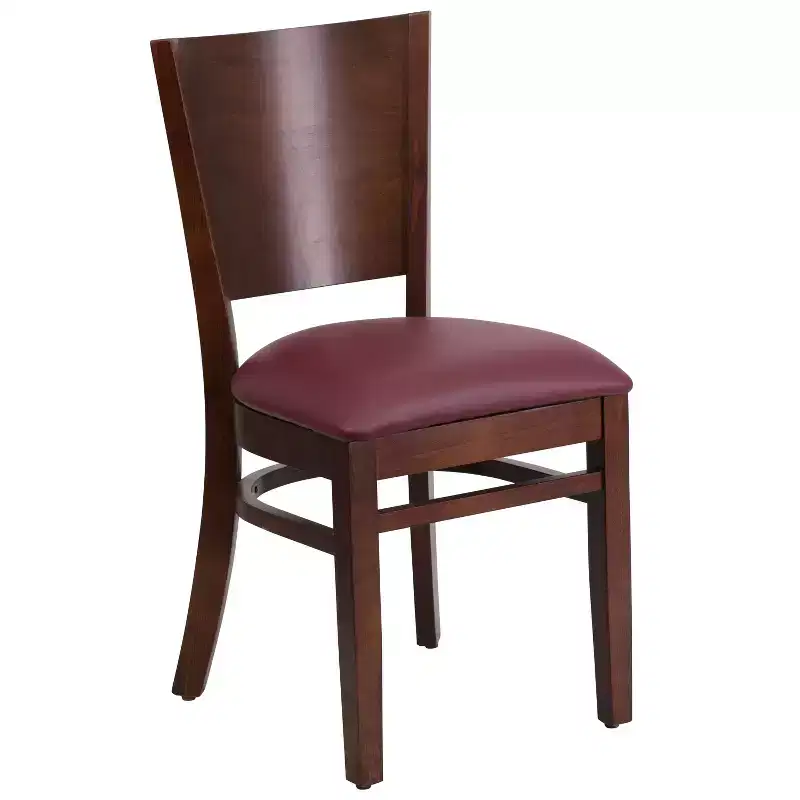 Emma and Oliver Solid Back Wooden Restaurant Dining Chair