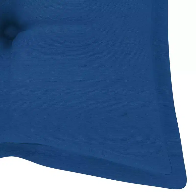 Garden Bench Acacia Wood, Blue Cushion