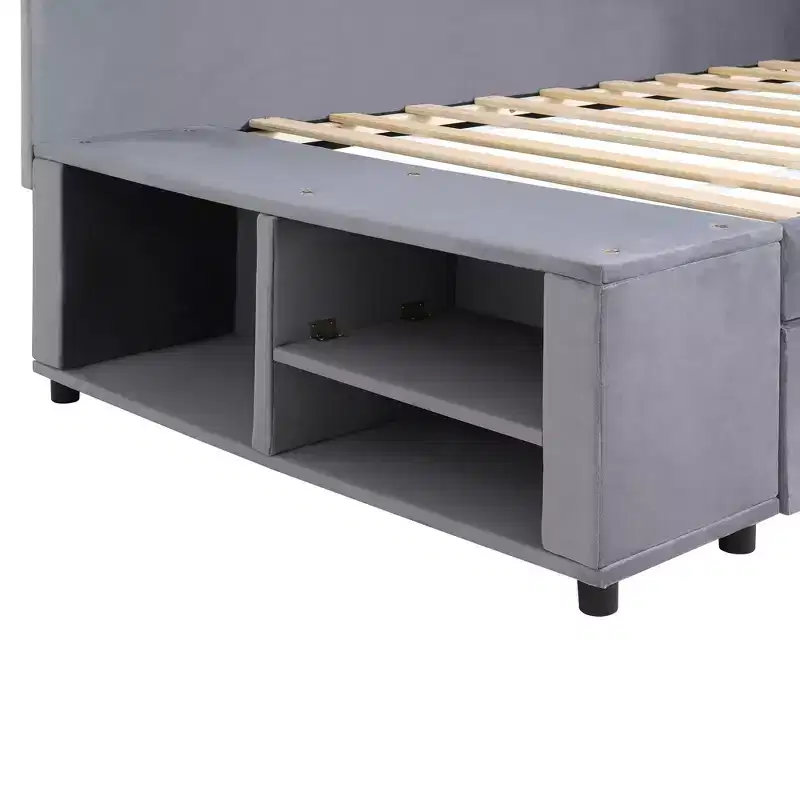 MAYEERTY Sturdy MDF & Particle Board Bed Frame with Extra Sleeping Space & Easy Assembly
