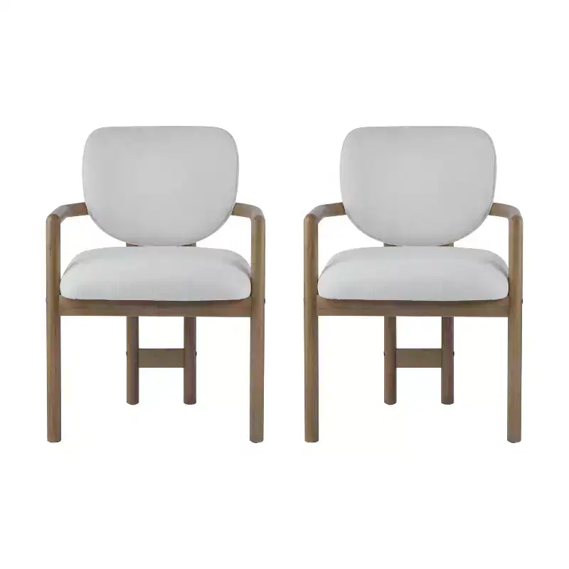 Christopher Knight Home Edge Modern Rubberwood Upholstered Dining Chairs (Set of 2)