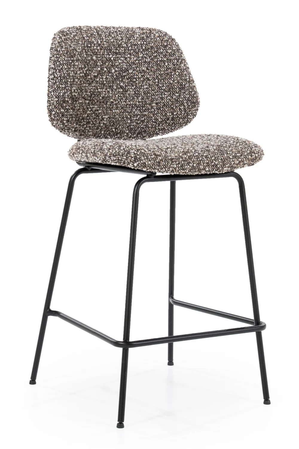 Fabric Upholstered Metal Frame Bar Chair
