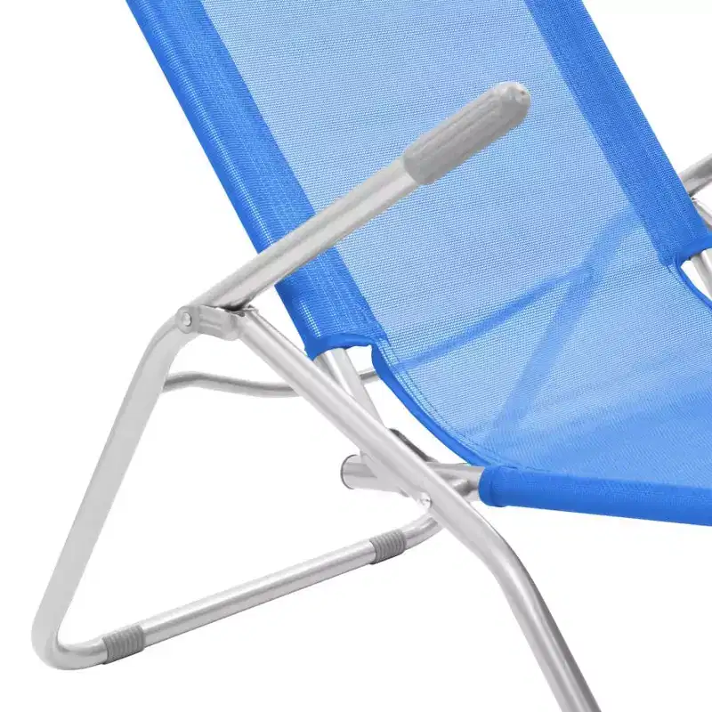vidaXL Sun Lounger Set of 2 Powder-coated steel, Textilene Standard