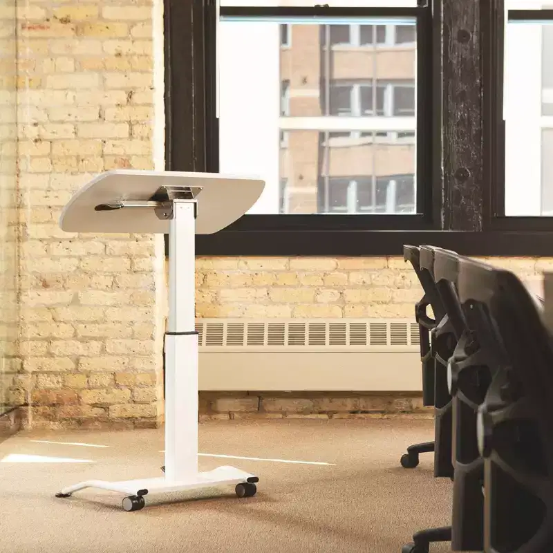 Pneumatic Adjustable Height Tilting Laptop Lectern Podium 25.5