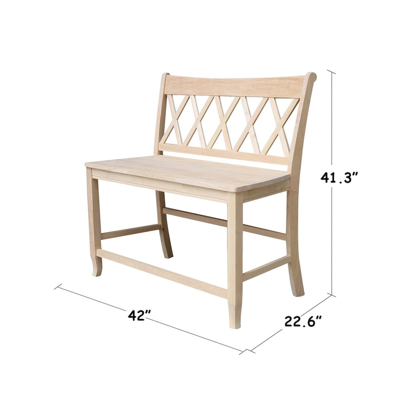 Double X-Back Bench - 24 Seat Height