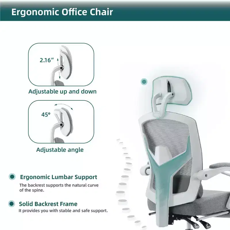 MAYEERTY 360 Swivel Office Chair Height Adjustable Pneumatic Seat 275 Lbs Weight Capacity