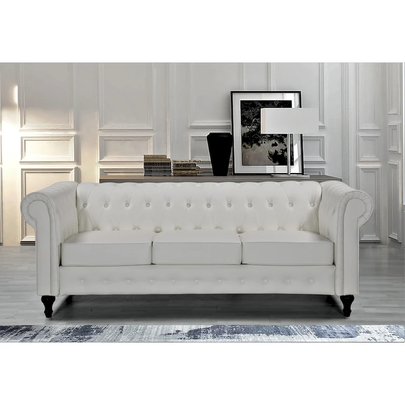 Brooks Classic Chesterfield 3-Piece Living Room Set-Chair Loveseat & Sofa