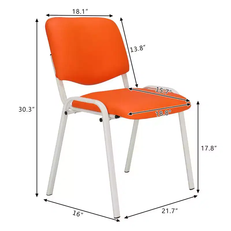 Karl Home 5 Pcs Waiting Room Chairs Stackable Chairs
