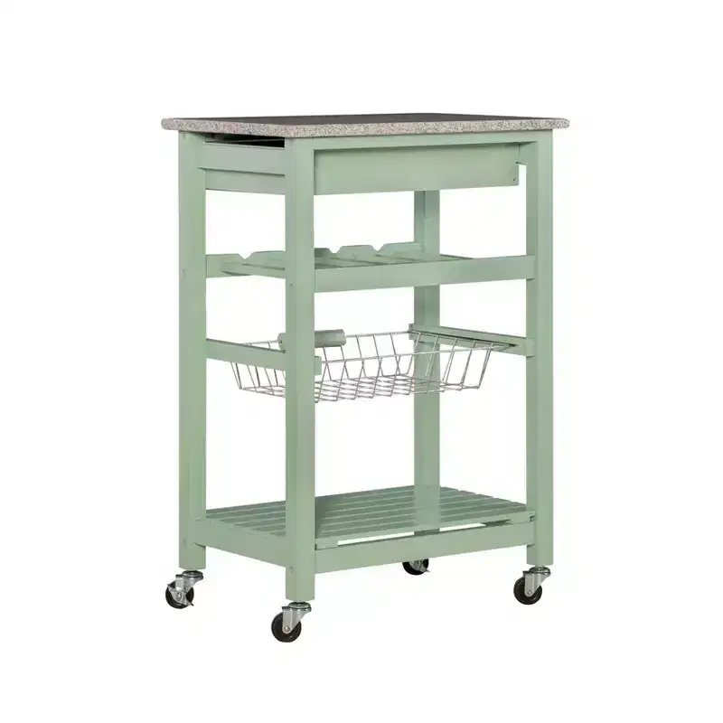 Roger Kitchen Island Granite Top - Linon