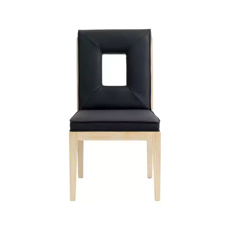 Meridian Furniture,Gwendolyn Vegan Leather Dining Side Chair, Set of 2