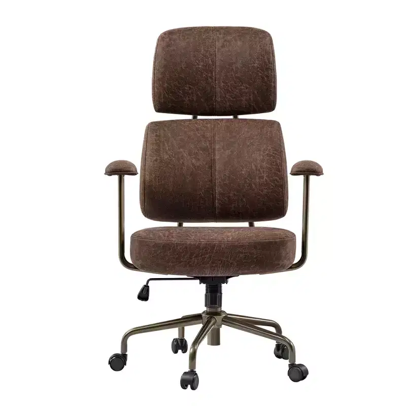 Faux Suede Fabric High Back Office Chair