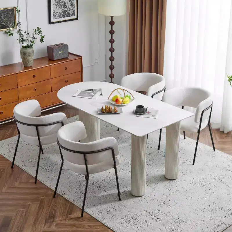Christopher Knight Home Nest Modern Upholstered Dining Chairs with Metal Frame (Set of 6)