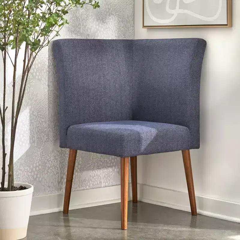 Mid Century Modern Upholstered Corner Chair