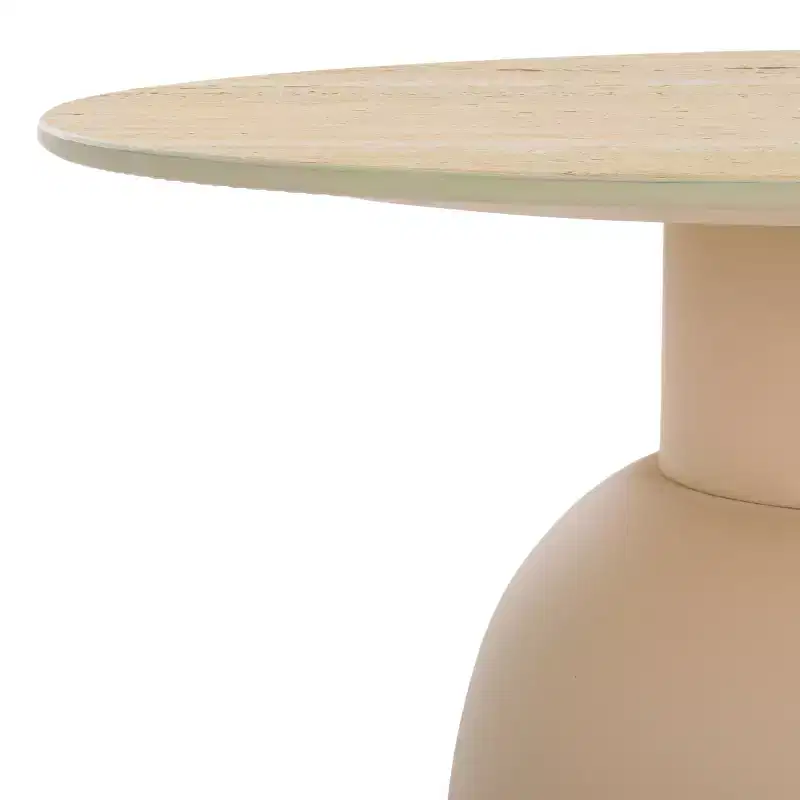 Kielh Ceramic Side Table - ACC2903A - Beige Ceramic/Beige - Safavieh