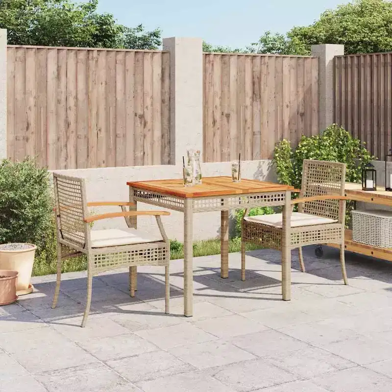 vidaXL Chic Outdoor Dining Set with Cushions - Sizes to Choose From