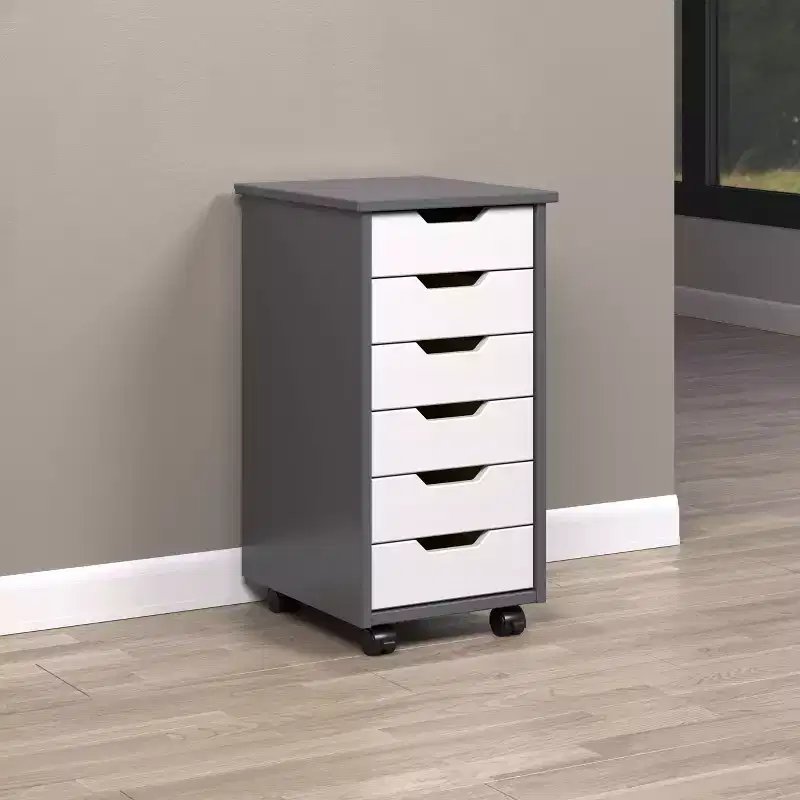 Trendfurn Omnia Narrow 6 Drawer Roll Cart