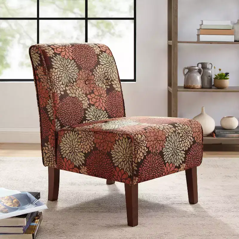 Upholstered Accent Chair with Tufted Back