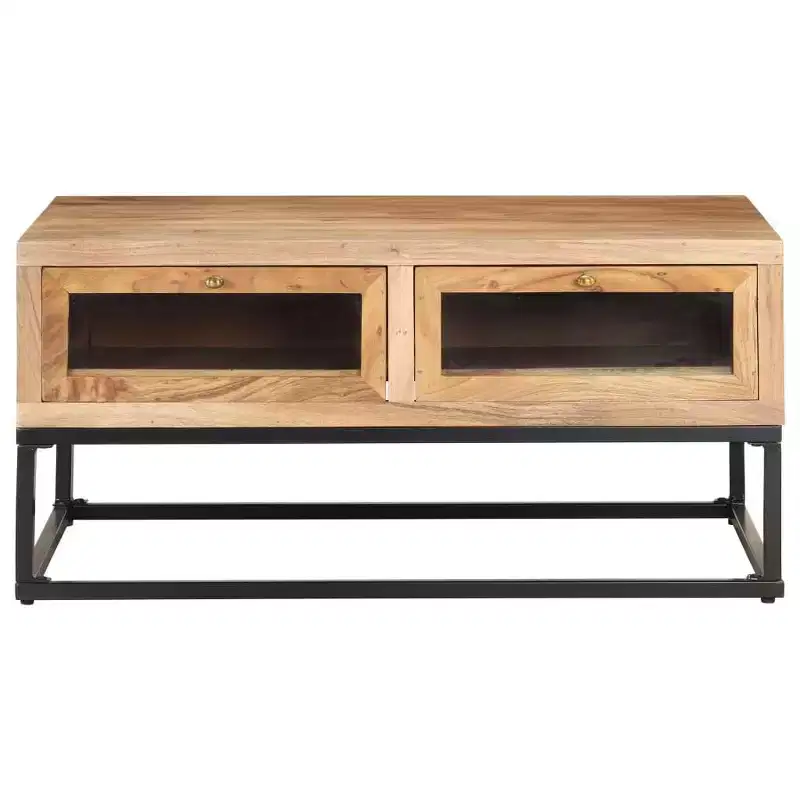 Coffee Table 35.4x23.6x15.7 Solid Acacia Wood