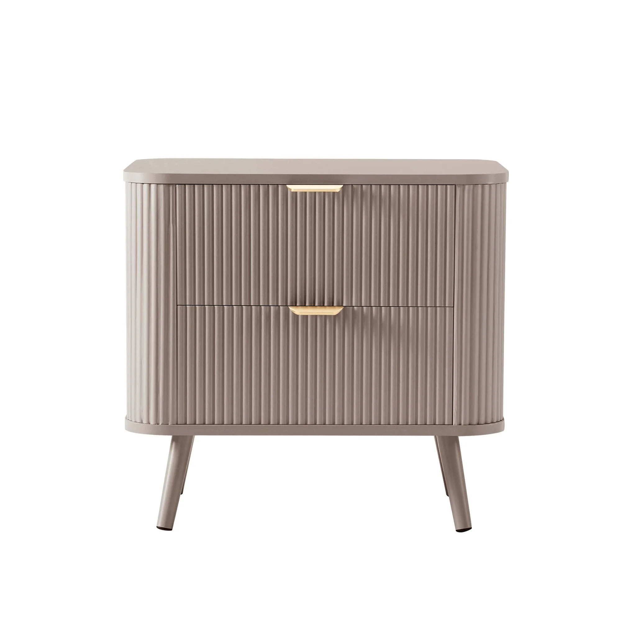 2 Drawer Bedside Table - Taupe