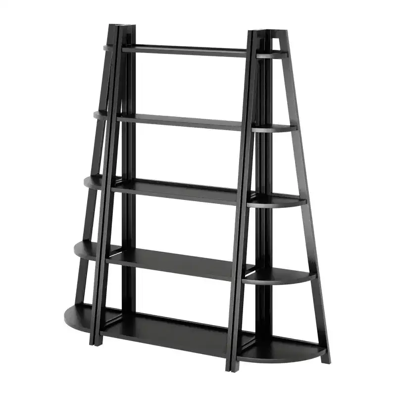 Winsome 3pc 58.03" Adam Shelving Set Black: Transitional Style, Wood Composite, 15 Shelves, Assembly Tools Provided