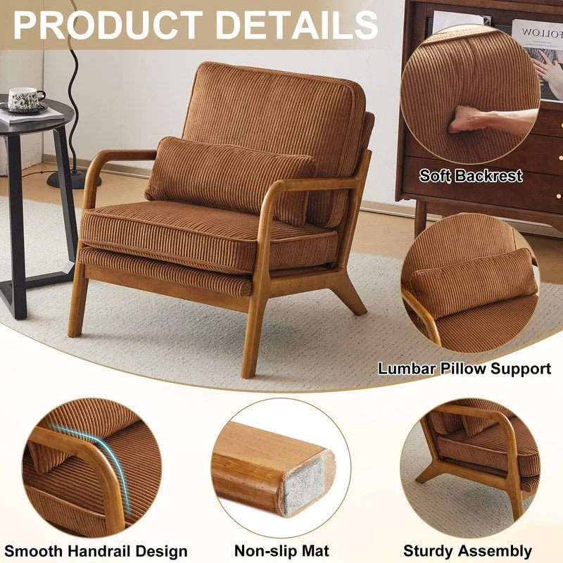 Mid Century Modern Upholstered Accent Chair