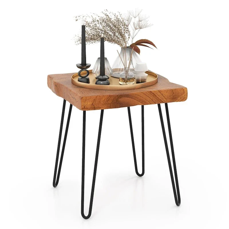 Reclaimed Recycled Teak Wood End Table