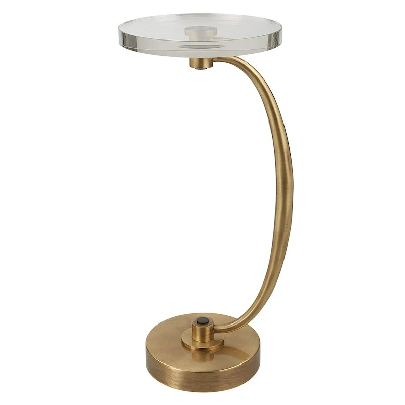 Waveney Brass Drink Table - 11.5  W x 24  H x 11.5  D