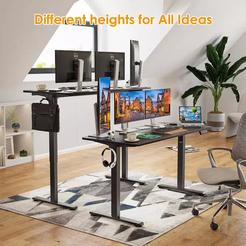 Black Electric Standing Desk, 55