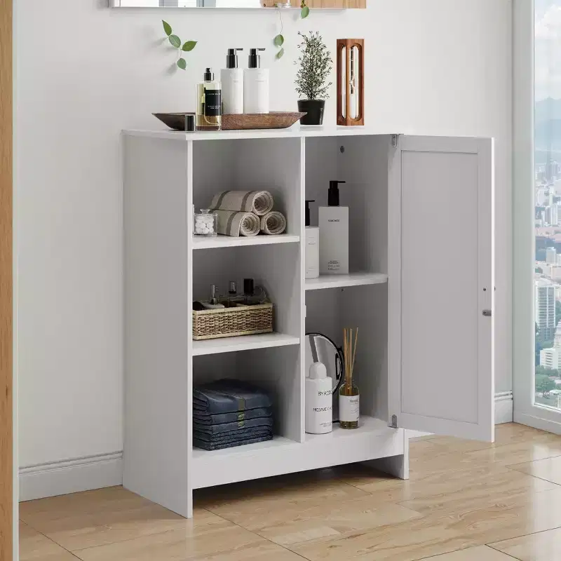 GDFStudio Azir Farmhouse 23.62'' Freestanding Storage Cabinet with Door and Adjustable Shelves