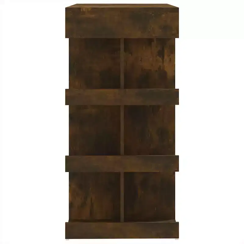 Bar Table Smoked Oak Engineered Wood 39.4 x 19.7 x 40.0 in