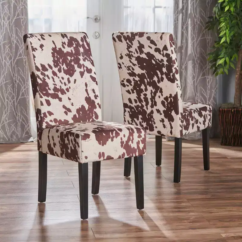 GDFStudio Thurber Contemporary Upholstered Parsons Dining Chairs (Set of 2)