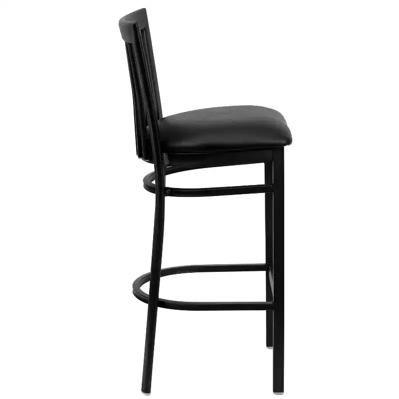 School House Back Metal Restaurant Barstool, Set of 2