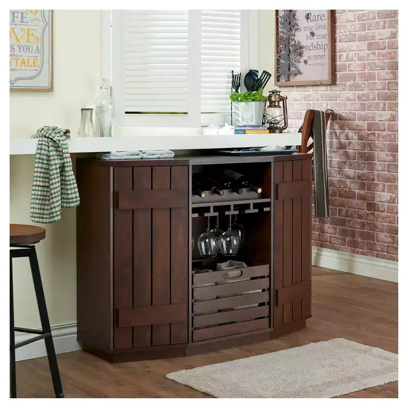 Candy Plank Inspired Dining Buffet with Removable Crate Vintage Walnut - HOMES: Inside + Out