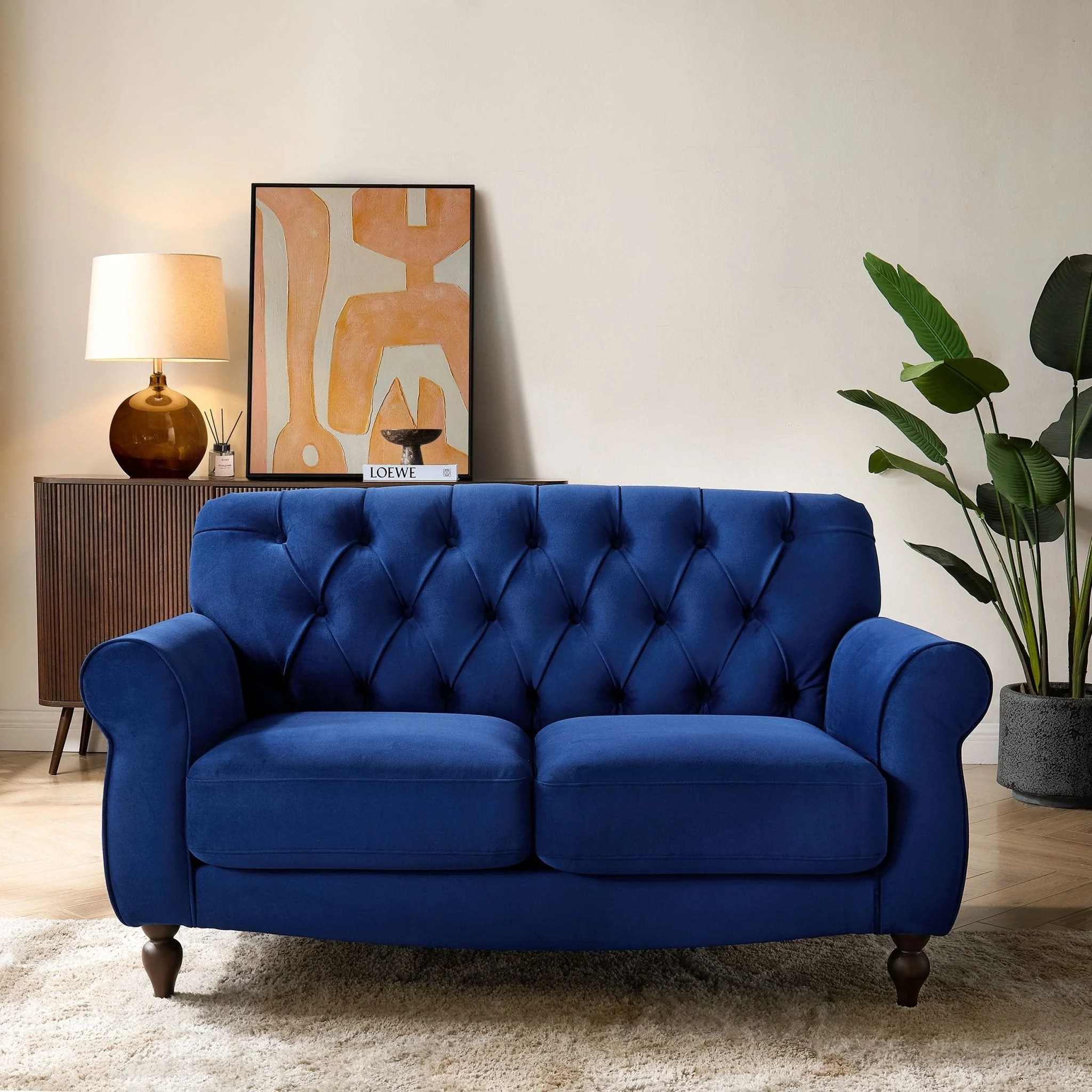 2 Seater Sofa - Blue