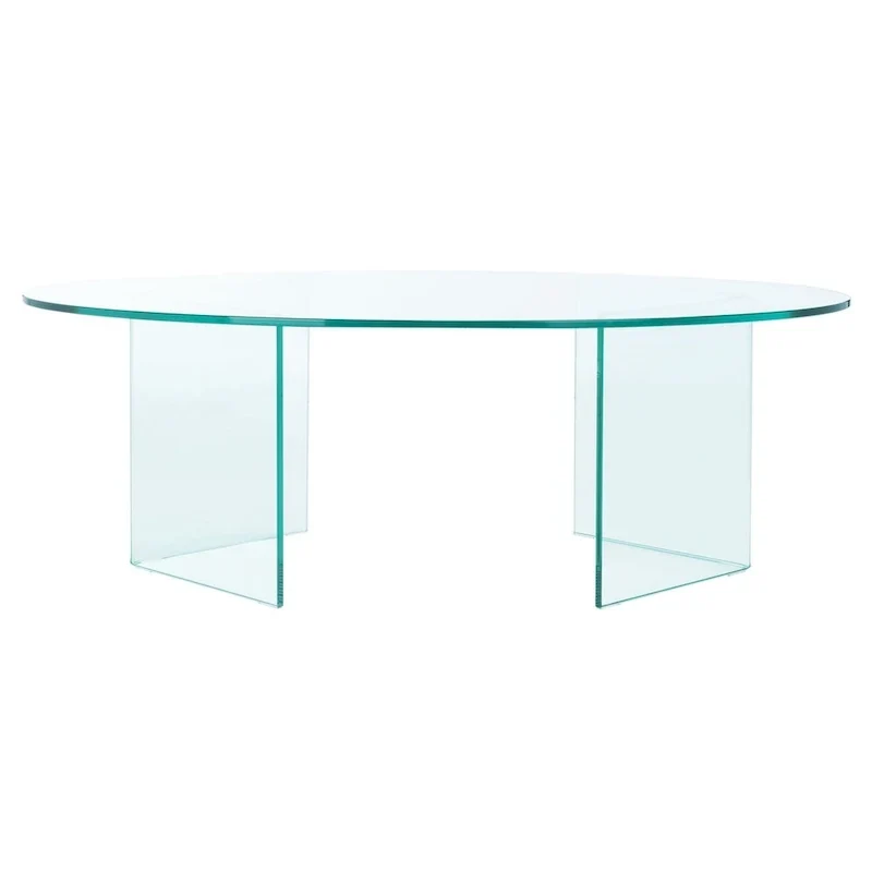 SAFAVIEH Beda Tempered Glass Coffee Table - 47 W x 28 D x 16 H - 47Wx28Dx16H