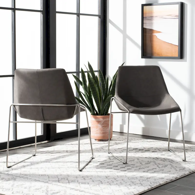 SAFAVIEH Oliva Mid Century Dining Chair (Set of 2) - 25 x 24 x 33.3 - 25 x 24 x 33.3 - 25Wx24Dx33H