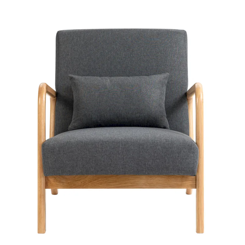 Upholstered Arm Chair with Cution Modern Side Accent Chairs - 25.8W x 28.7H x 32.3D